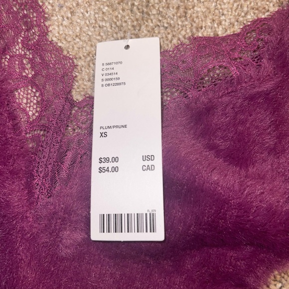 Urban Outfitter Plume/Prune Fuzzy Top - Picture 5 of 5